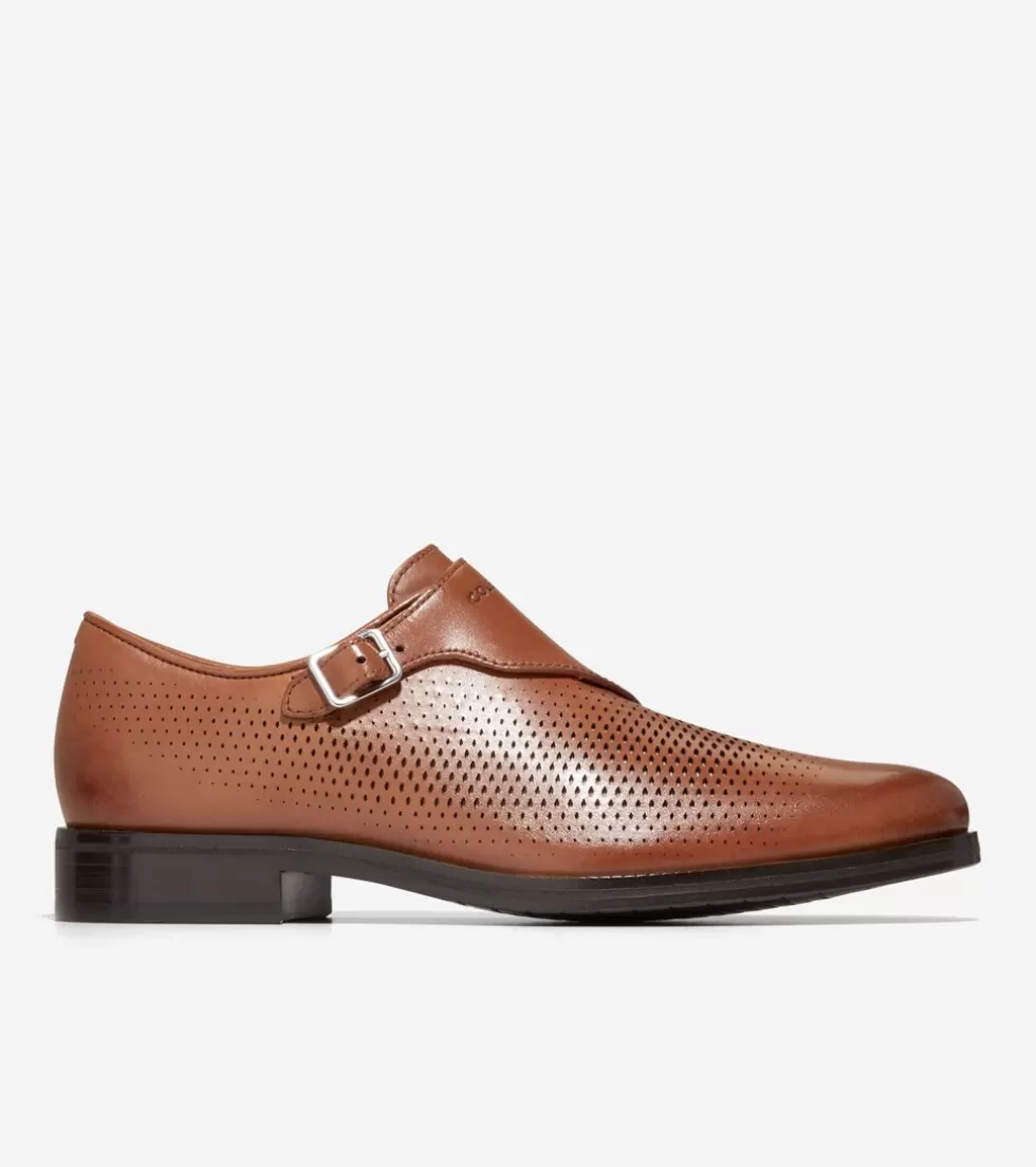 Cole Haan DRESS SHOES | OXFORDS^Men's Washington Grand Laser Monk Strap Shoes BritishTan-DarkChocolate
