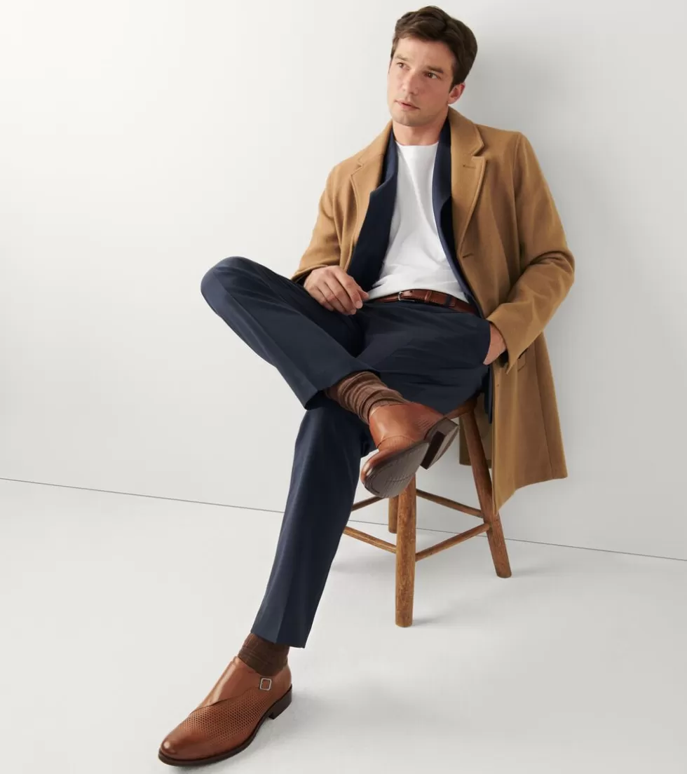 Cole Haan DRESS SHOES | OXFORDS^Men's Washington Grand Laser Monk Strap Shoes BritishTan-DarkChocolate