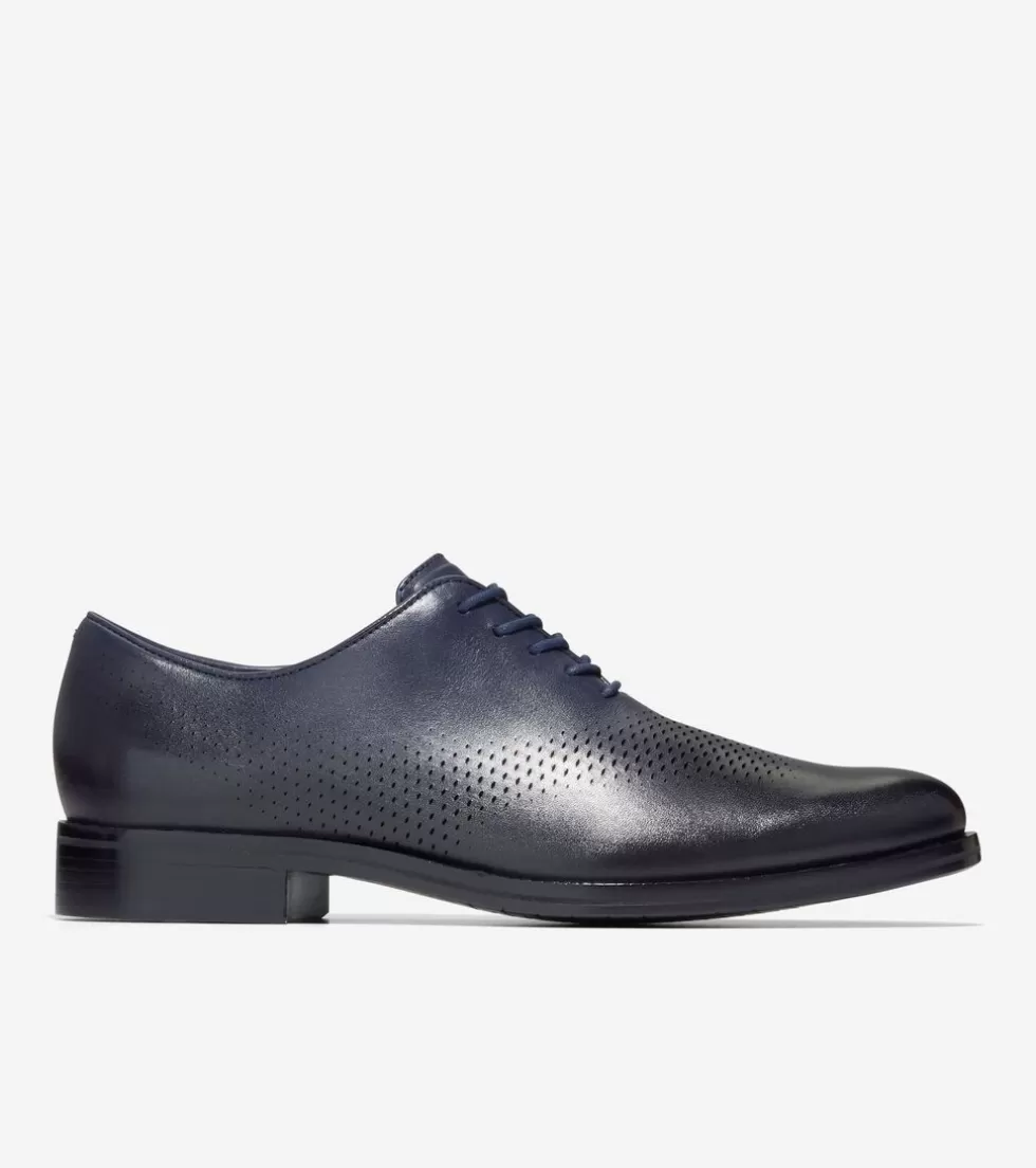 Cole Haan EXTENDED SIZES & WIDTHS | DRESS SHOES^Men's Washington Grand Laser Wingtip Oxfords MarineBlue-Black