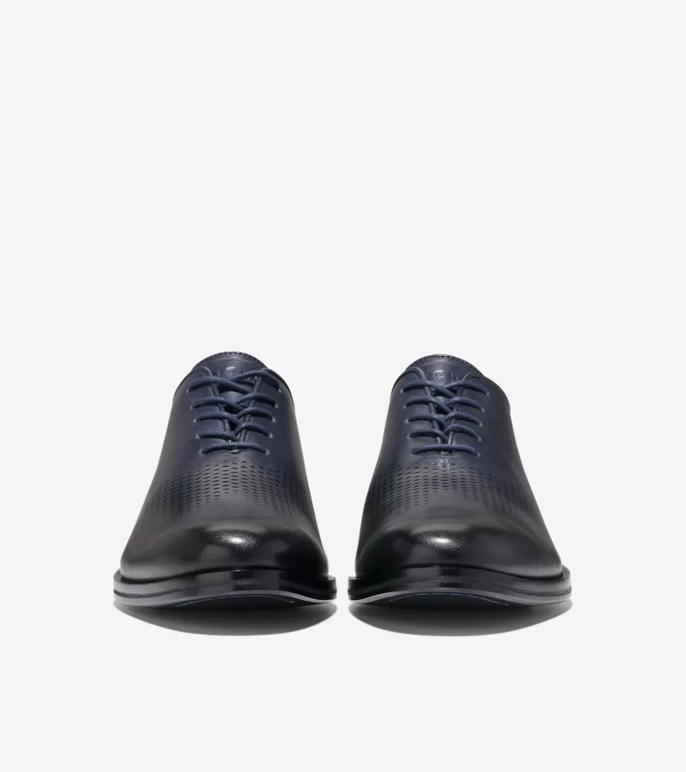 Cole Haan EXTENDED SIZES & WIDTHS | DRESS SHOES^Men's Washington Grand Laser Wingtip Oxfords MarineBlue-Black