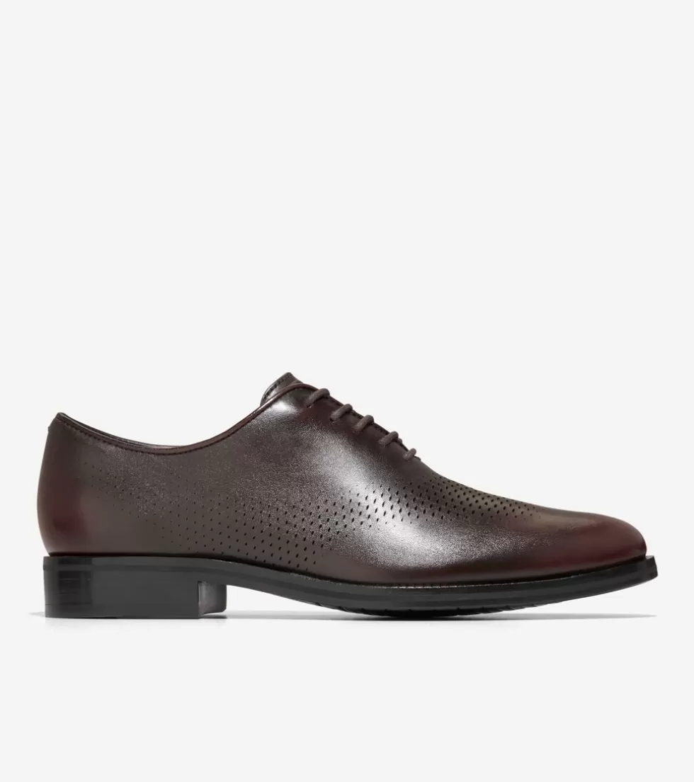 Cole Haan EXTENDED SIZES & WIDTHS | DRESS SHOES^Men's Washington Grand Laser Wingtip Oxfords DarkChocolate-Black