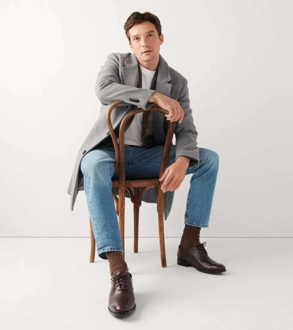 Cole Haan EXTENDED SIZES & WIDTHS | DRESS SHOES^Men's Washington Grand Laser Wingtip Oxfords DarkChocolate-Black