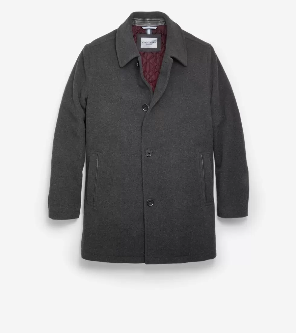 Cole Haan COATS & JACKETS | OUTERWEAR^Men's Wool Car Coat Charcoal