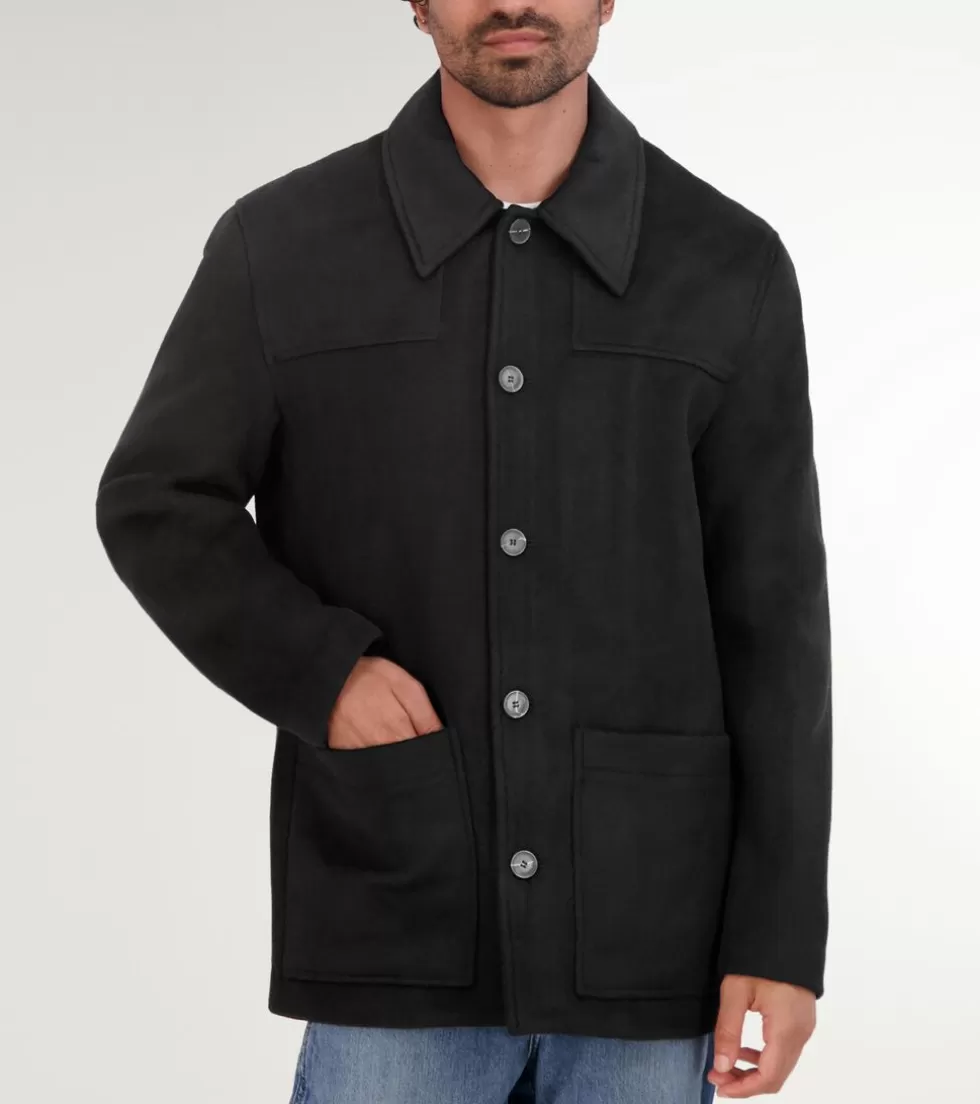 Cole Haan WOOL COATS & JACKETS | COATS & JACKETS^Men's Wool Patch Pocket Jacket Black