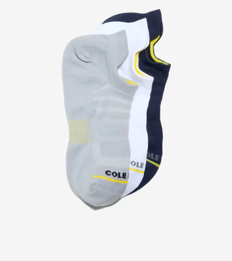 Cole Haan SOCKS | SOCKS^Men's ZERØGRAND 3-Pair Liner Socks NavyBlueAssorted