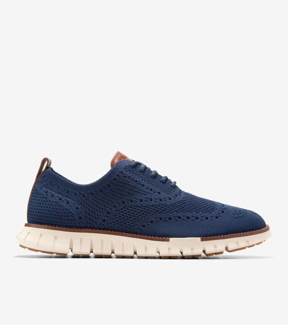 Cole Haan DRESS SHOES | OXFORDS^Men's ZERØGRAND Remastered Stitchlite™ Wingtip Oxfords MarineBlueStitchlite™-Ivory