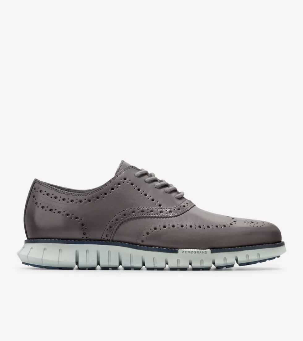 Cole Haan EXTENDED SIZES & WIDTHS | DRESS SHOES^Men's ZERØGRAND Remastered Wingtip Oxfords TornadoGray-CloudBlue