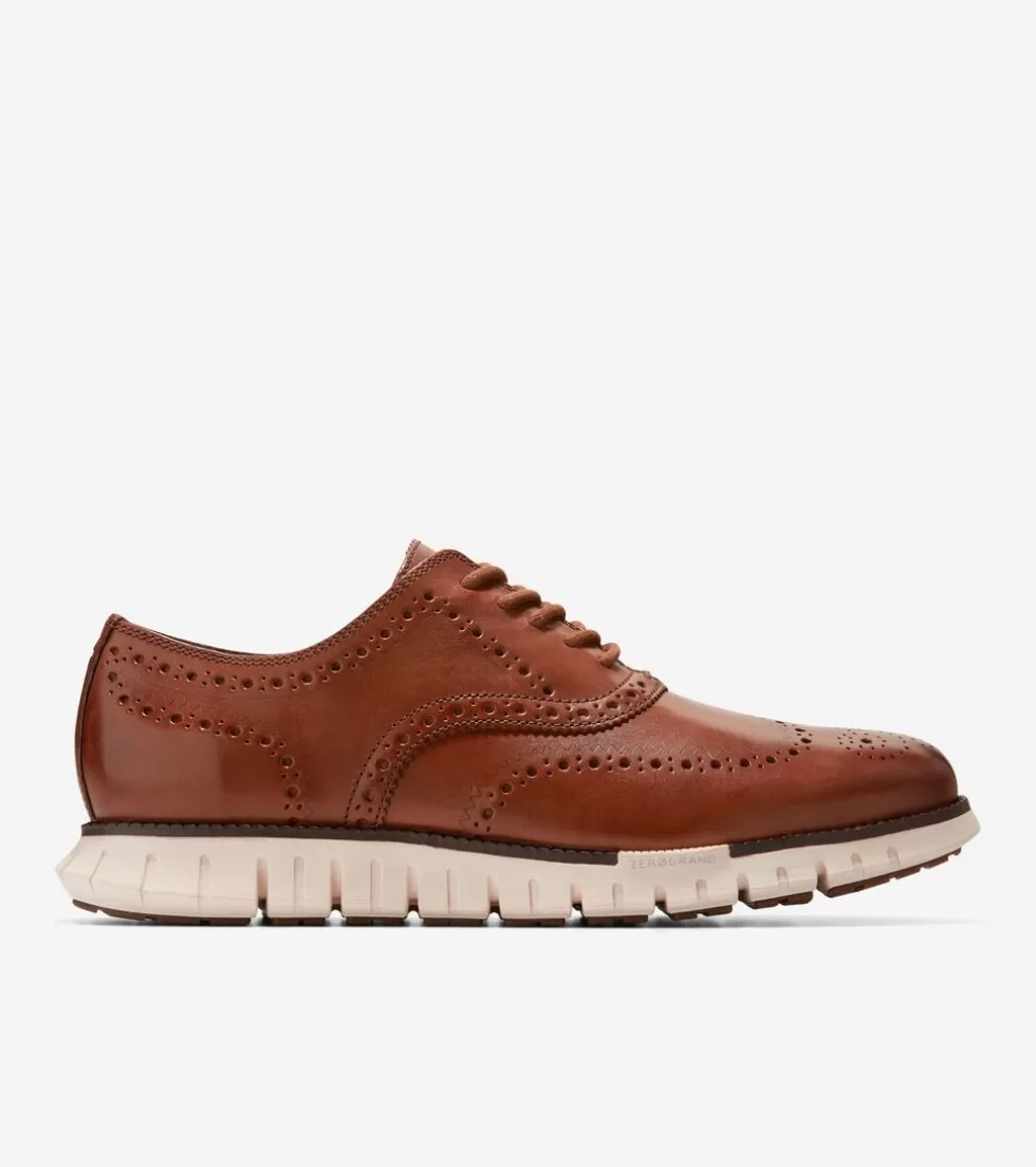 Cole Haan EXTENDED SIZES & WIDTHS | DRESS SHOES^Men's ZERØGRAND Remastered Wingtip Oxfords BritishTan-Ivory