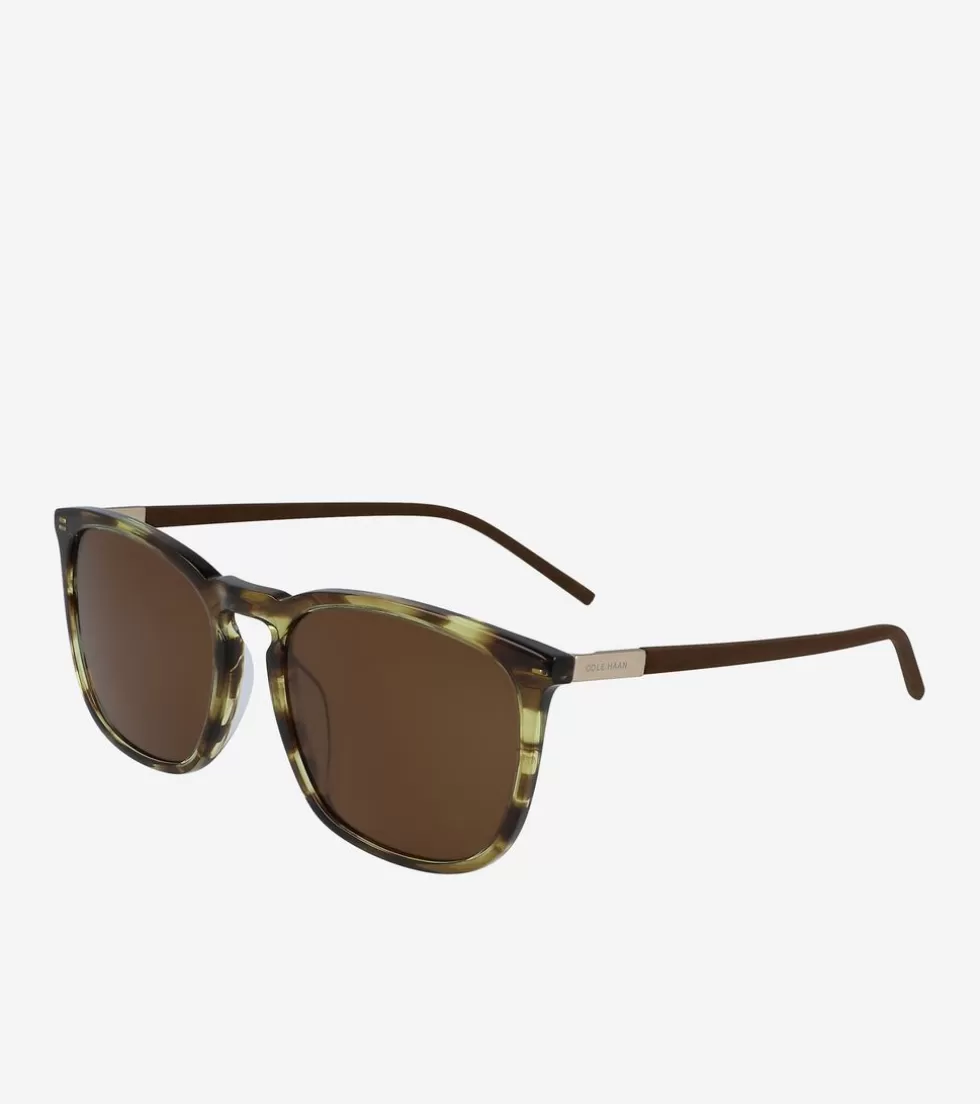 Cole Haan SUNGLASSES | SUNGLASSES^Rectangle Flex Horn-Rimmed Sunglasses BlondeHorn