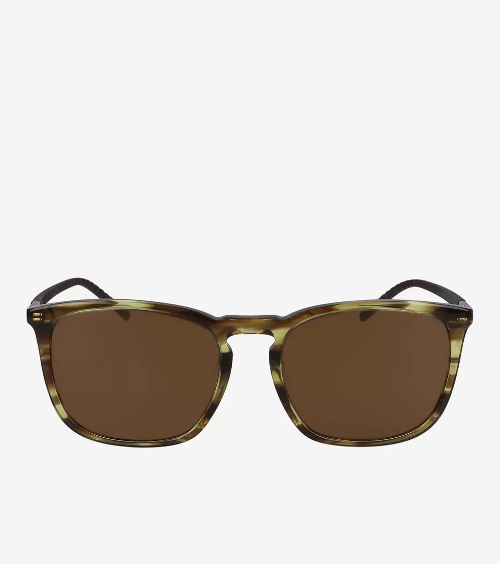 Cole Haan SUNGLASSES | SUNGLASSES^Rectangle Flex Horn-Rimmed Sunglasses BlondeHorn