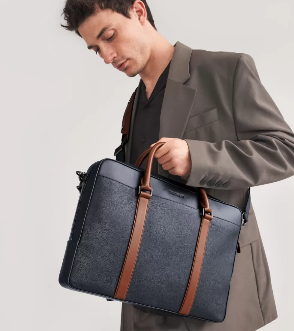 Cole Haan BACKPACKS & BRIEFCASES^Triboro Briefcase NavyBlazerNewBritishTan