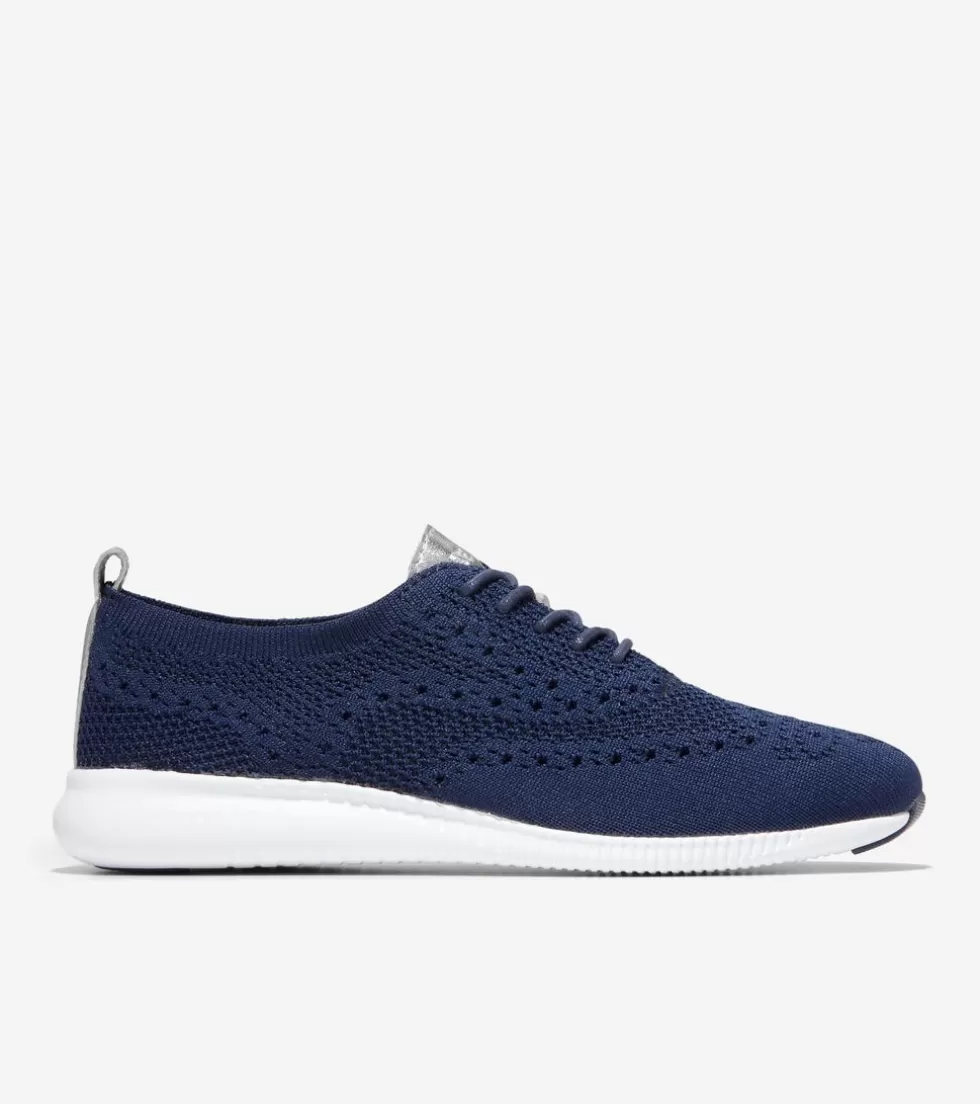 Cole Haan OXFORDS^Women's 2.ZERØGRAND Wingtip Oxfords MarineBlueStitchlite™-White