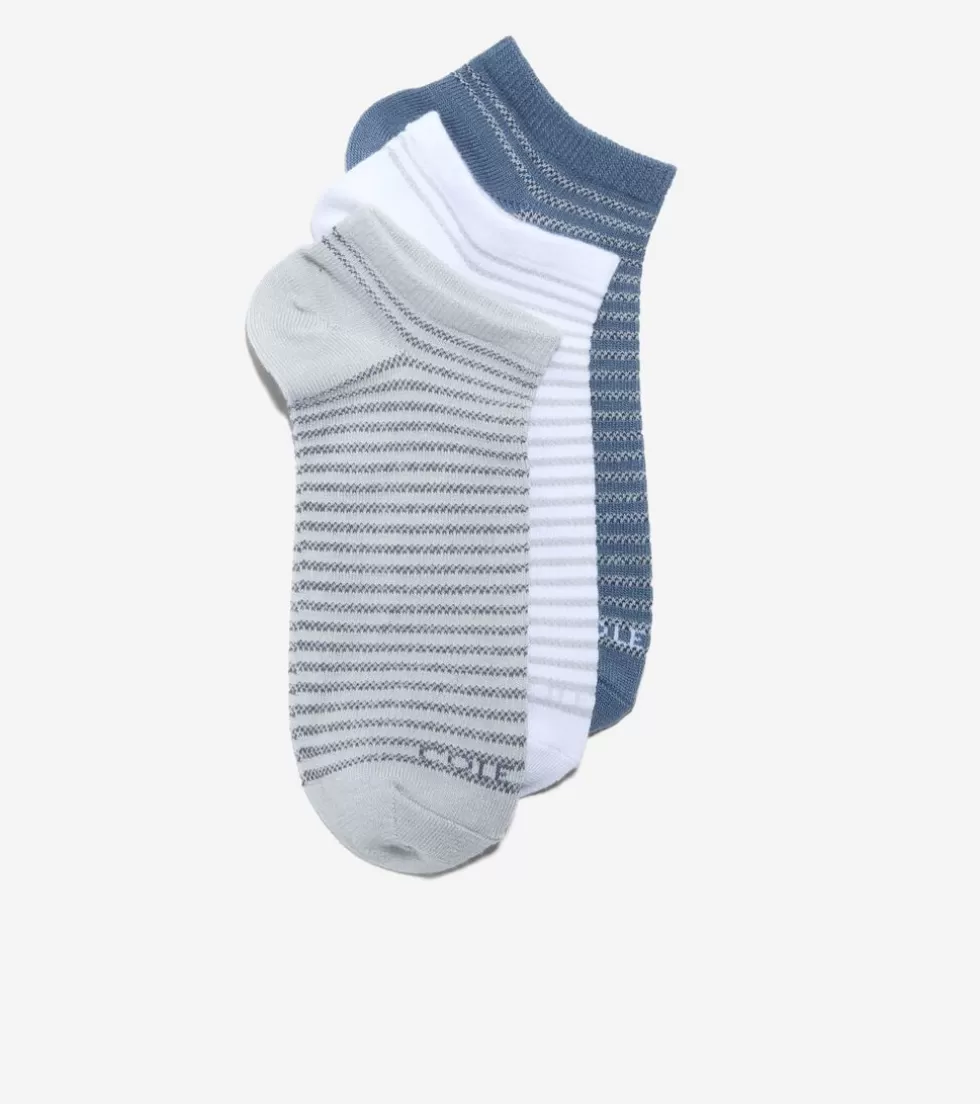 Cole Haan SOCKS | SOCKS^Women's 3-Pack Stripe Soft Low-Cut Socks Blue-Assorted