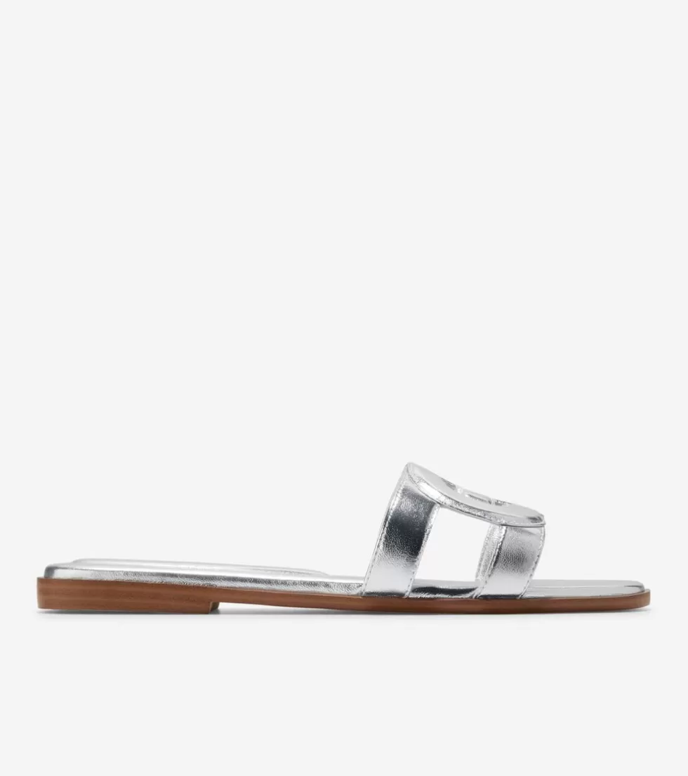 Cole Haan SANDALS^Women's Chrisee Slide Sandals Silver