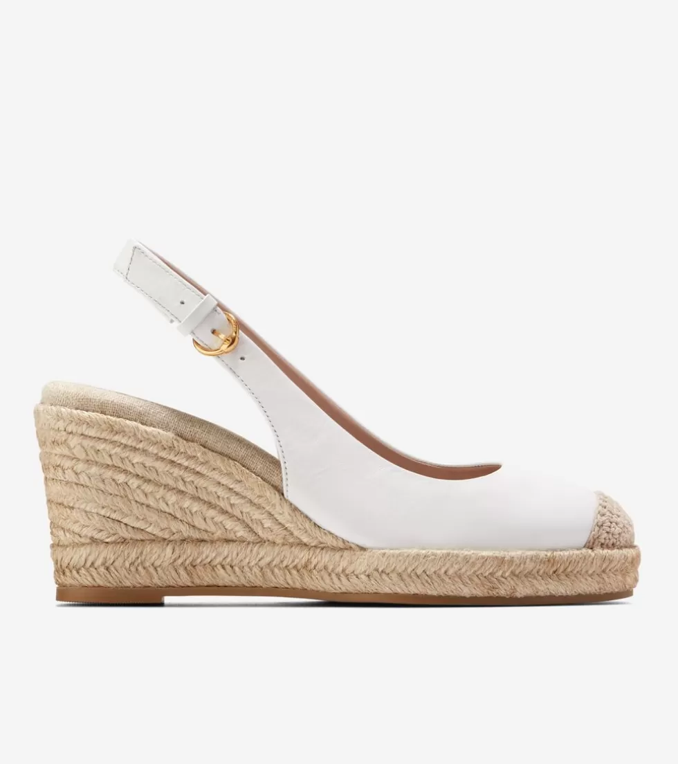 Cole Haan DRESS SHOES | ESPADRILLES^Women's Cloudfeel Espadrille Sling Back Wedges White