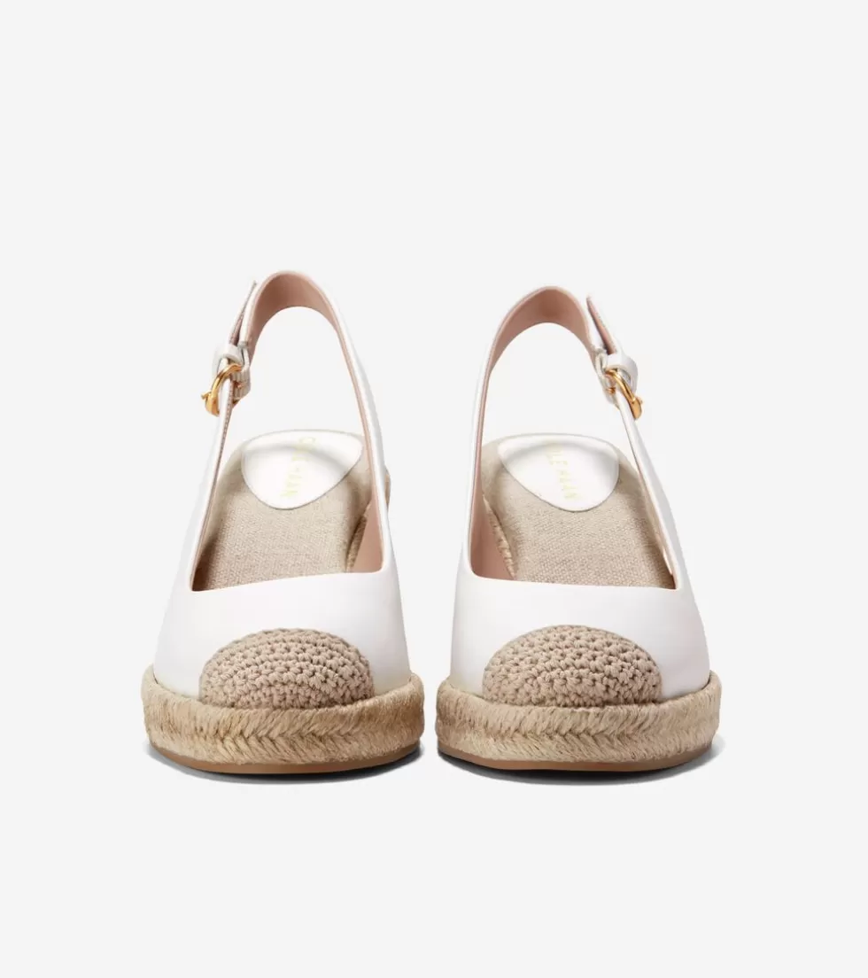 Cole Haan DRESS SHOES | ESPADRILLES^Women's Cloudfeel Espadrille Sling Back Wedges White