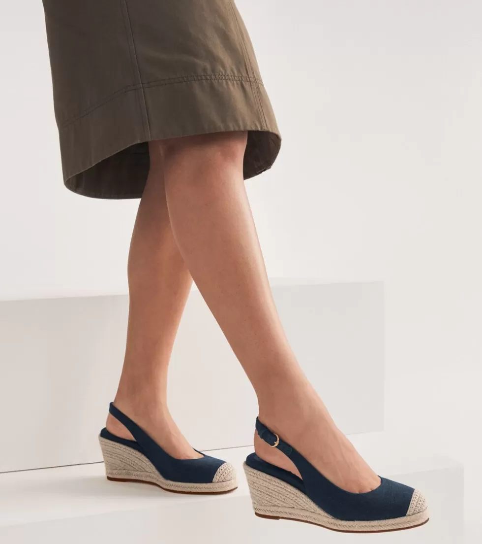 Cole Haan DRESS SHOES | ESPADRILLES^Women's Cloudfeel Espadrille Sling Back Wedges NavyBlazer