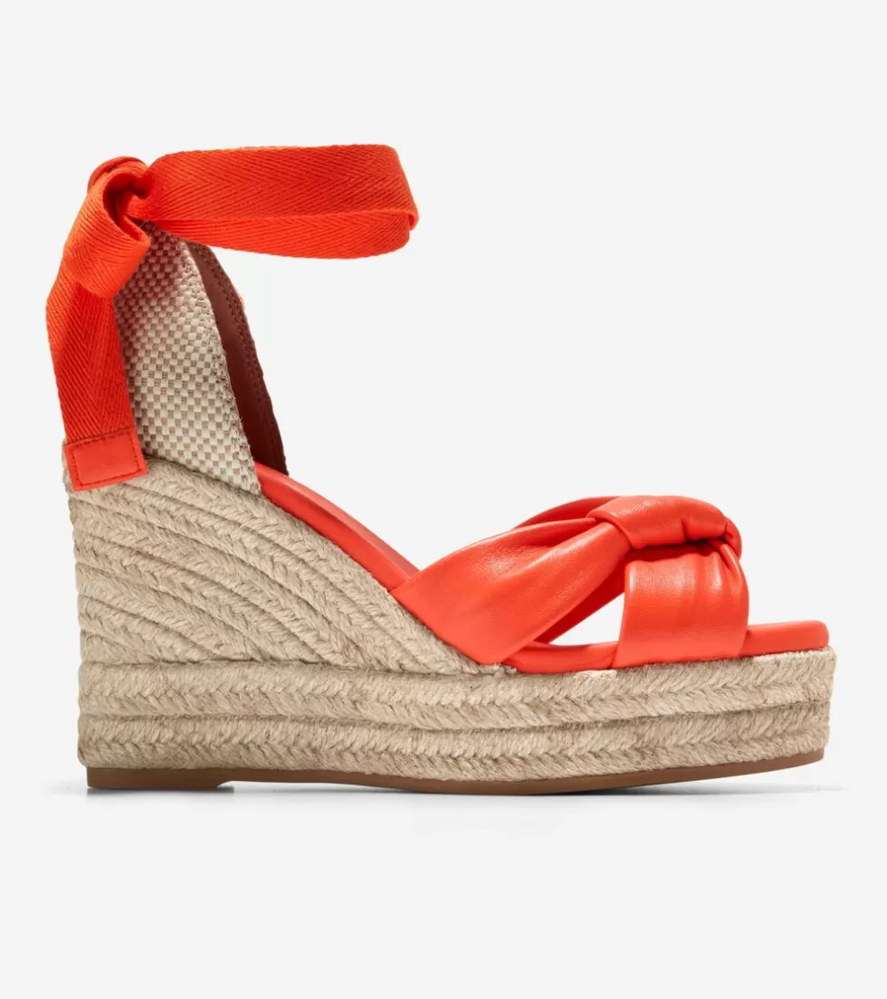 Cole Haan DRESS SHOES | ESPADRILLES^Women's Cloudfeel Hampton Wedge Sandals NasturtiumOrange-NaturalCanvas