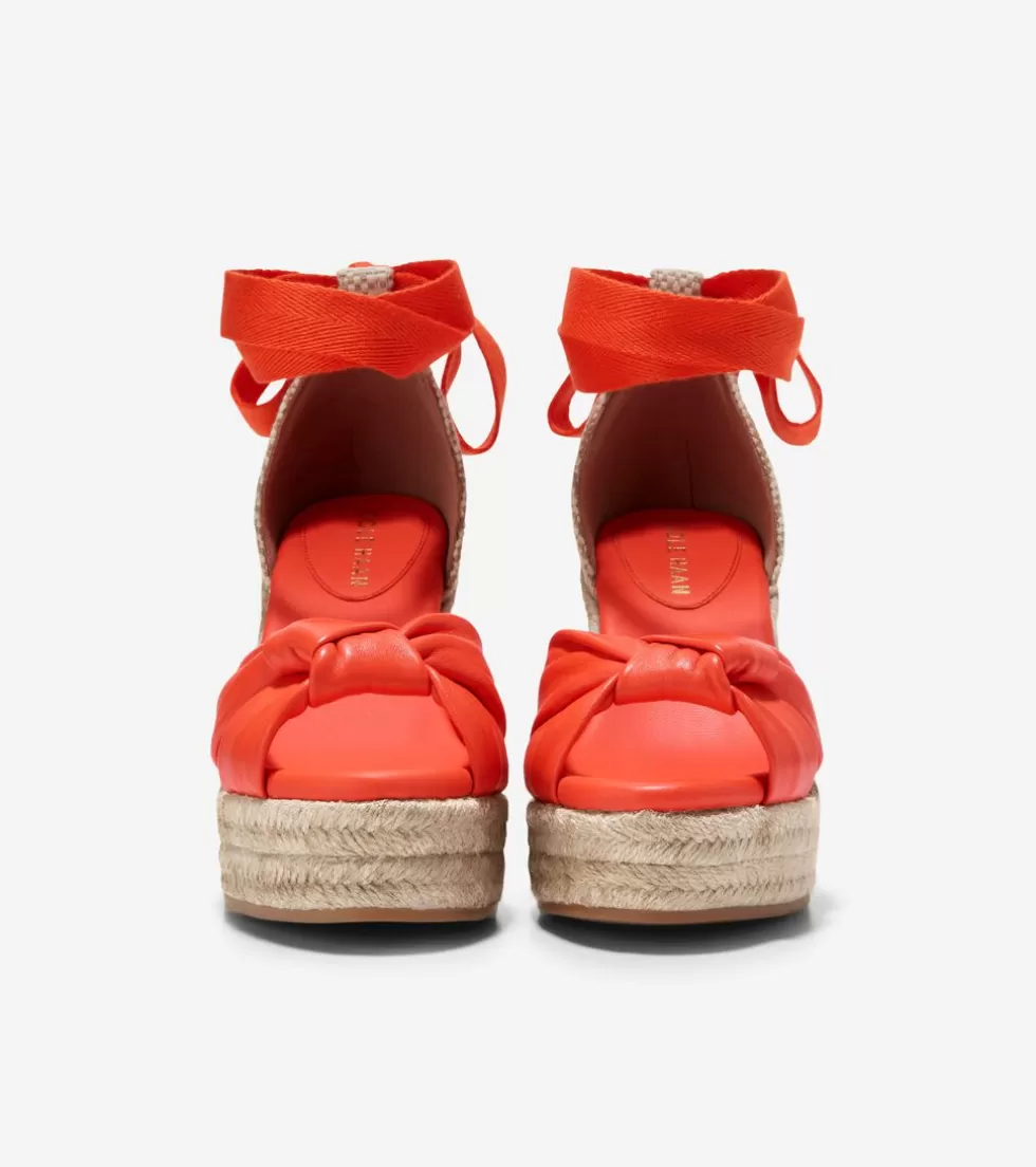 Cole Haan DRESS SHOES | ESPADRILLES^Women's Cloudfeel Hampton Wedge Sandals NasturtiumOrange-NaturalCanvas