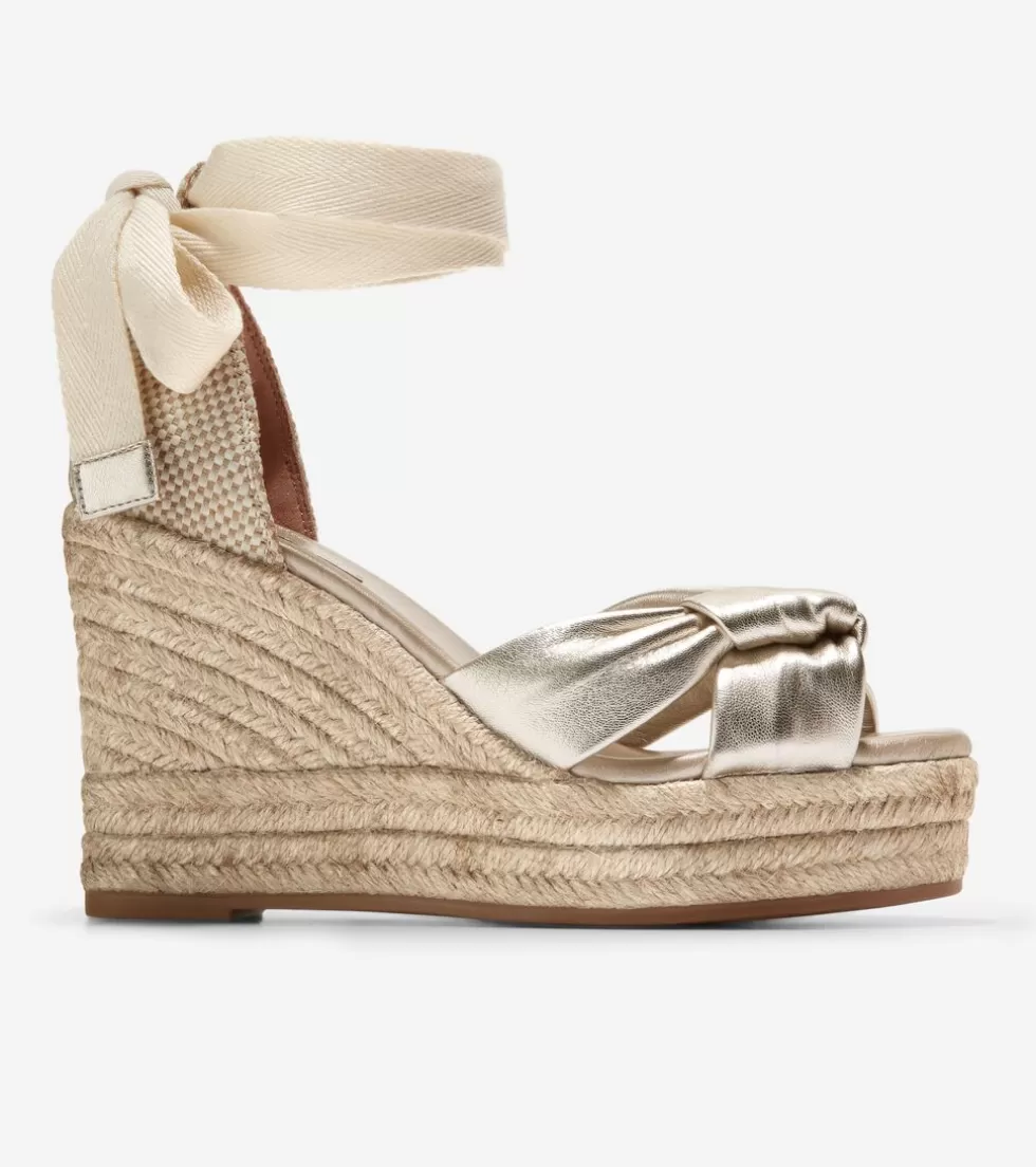 Cole Haan DRESS SHOES | ESPADRILLES^Women's Cloudfeel Hampton Wedge Sandals SoftGold-NaturalCanvas