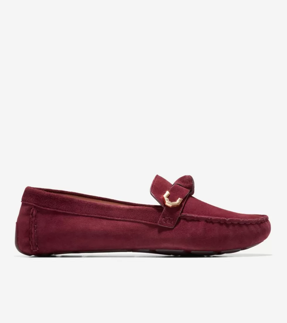 Cole Haan FLATS & SLIP-ONS | DRESS SHOES^Women's Evelyn Bow Driver BloodstoneSuede