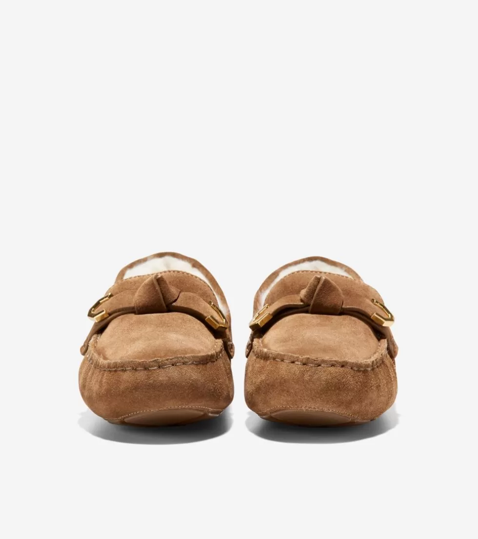 Cole Haan FLATS & SLIP-ONS | DRESS SHOES^Women's Evelyn Bow Drivers GoldenToffee