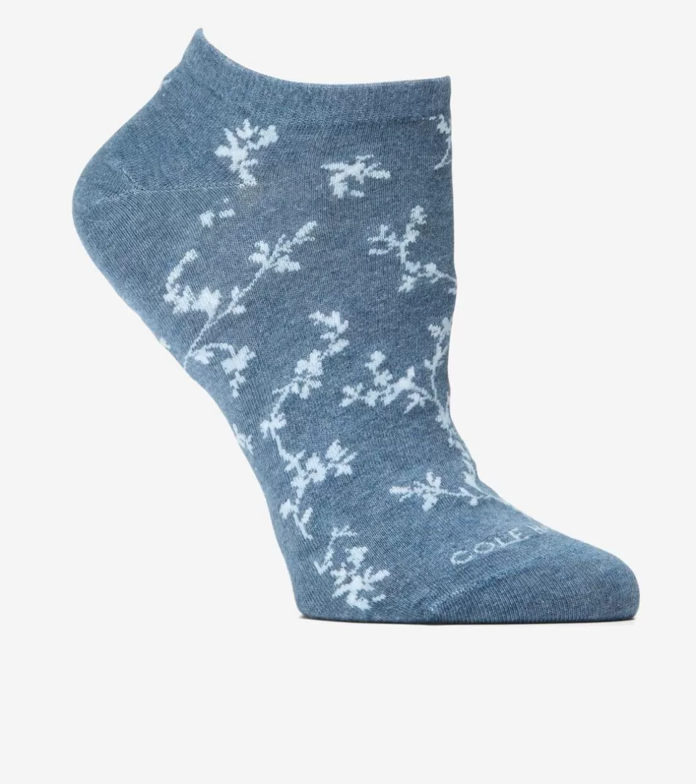 Cole Haan SOCKS | SOCKS^Women's Floral No Show Socks DenimHeatherBlue