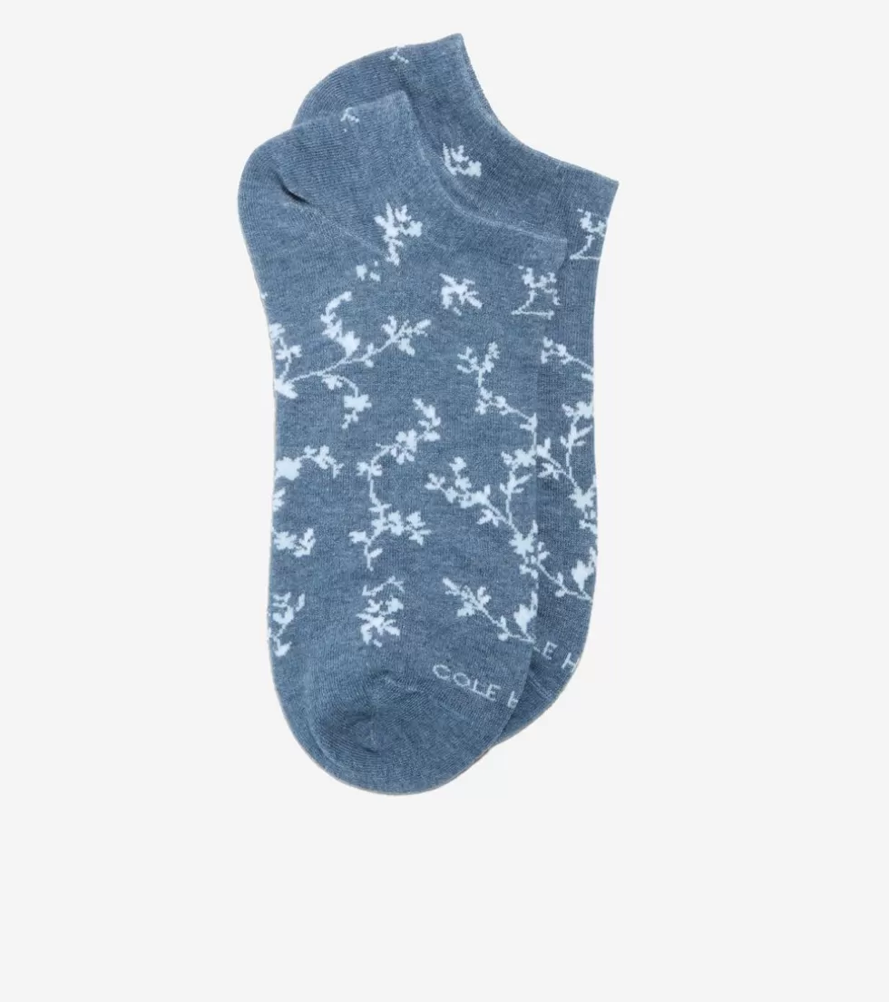 Cole Haan SOCKS | SOCKS^Women's Floral No Show Socks DenimHeatherBlue