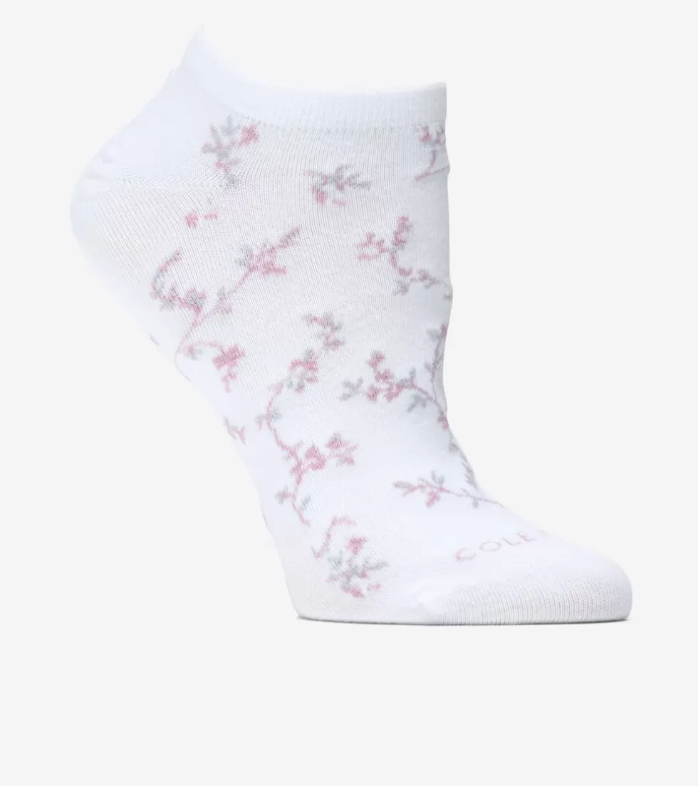 Cole Haan SOCKS | SOCKS^Women's Floral No Show Socks White