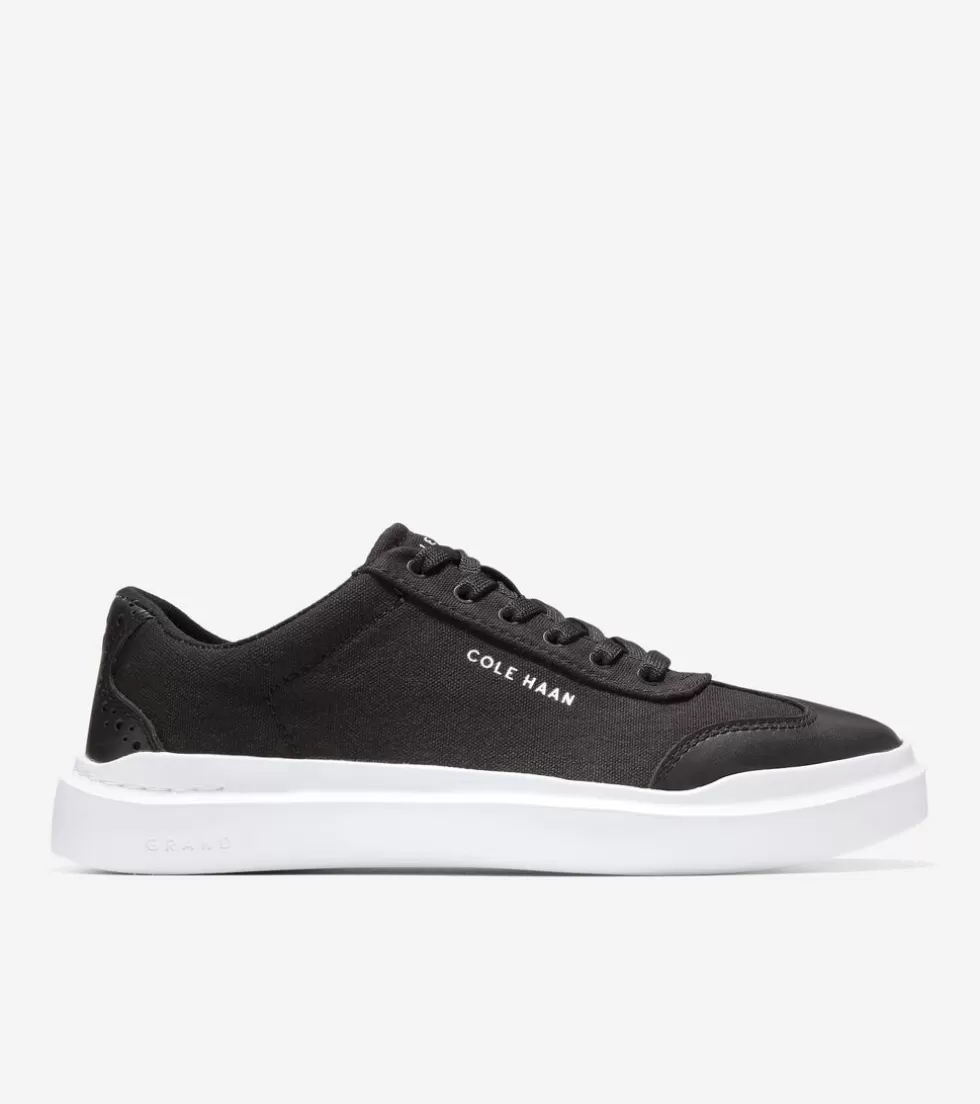 Cole Haan SNEAKERS^Women's GrandPrø Rally Canvas T-Toe Sneakers Black-OpticWhite
