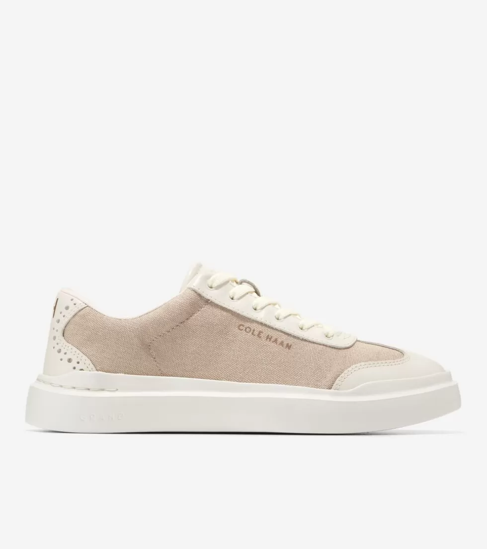 Cole Haan SNEAKERS^Women's GrandPrø Rally Canvas T-Toe Sneakers SandollarCanvas-Ivory