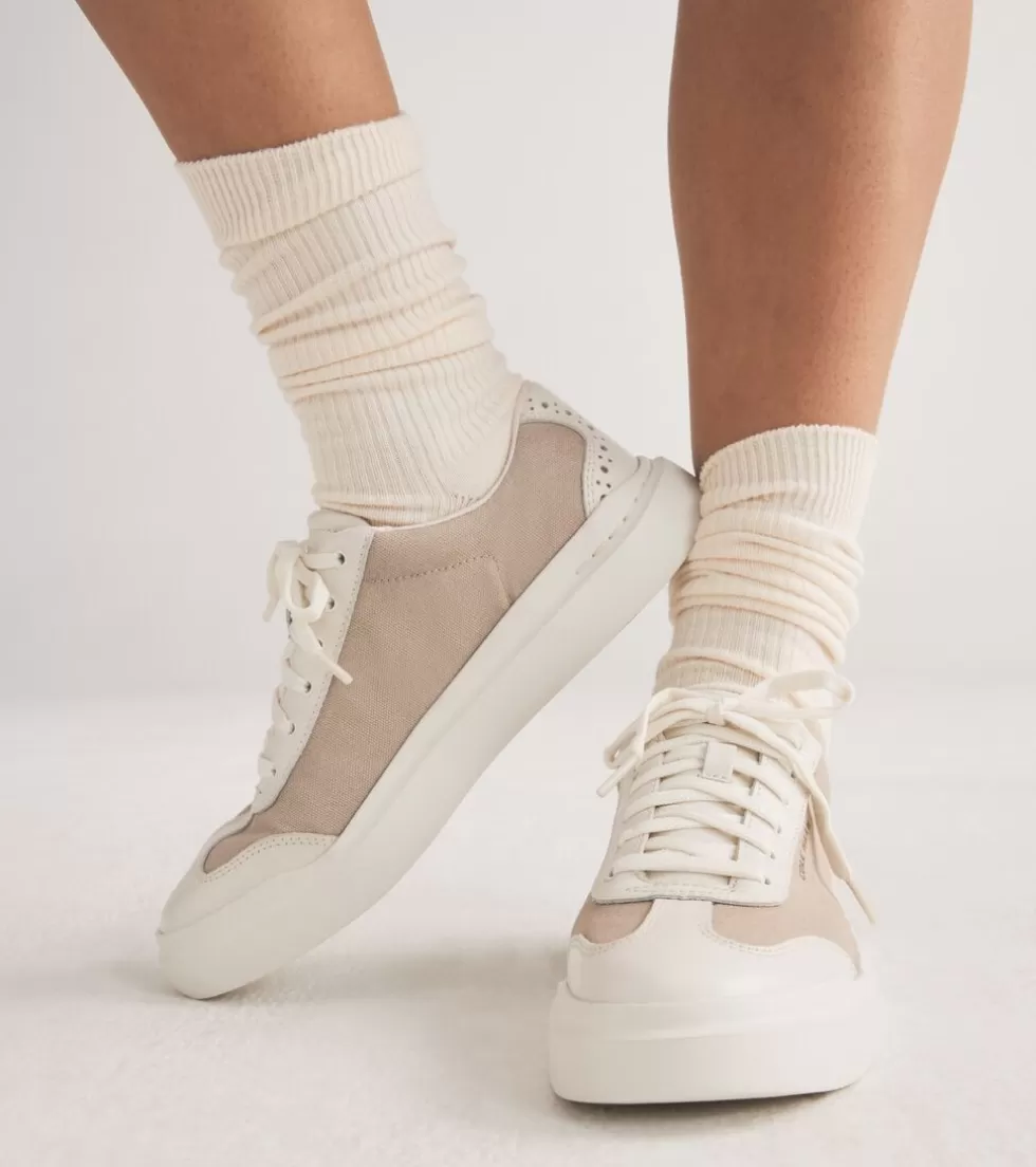 Cole Haan SNEAKERS^Women's GrandPrø Rally Canvas T-Toe Sneakers SandollarCanvas-Ivory