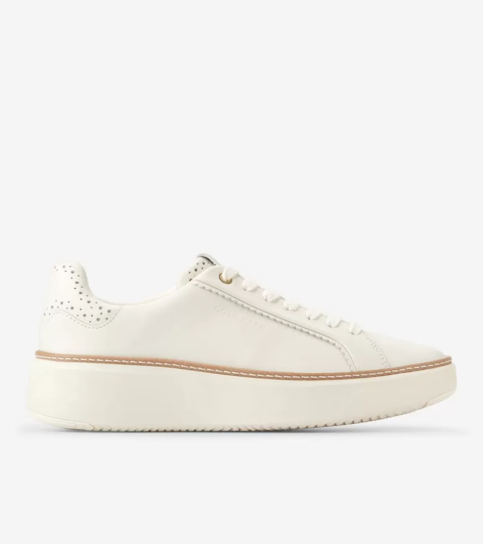Cole Haan SNEAKERS^Women's Grandprø Topspin Sneakers Ivory-Scallop
