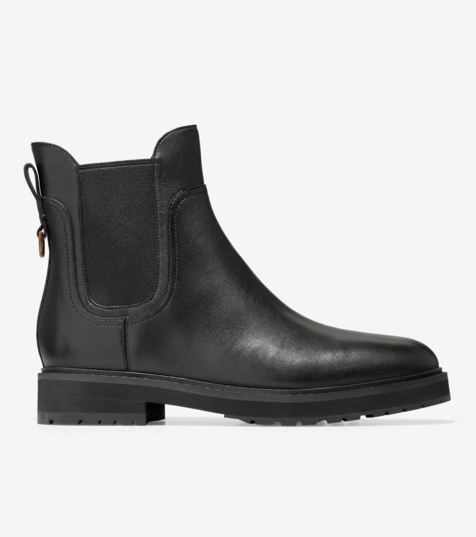 Cole Haan BOOTS^Women's Greenwich Waterproof Chelsea Bootie BlackLeather