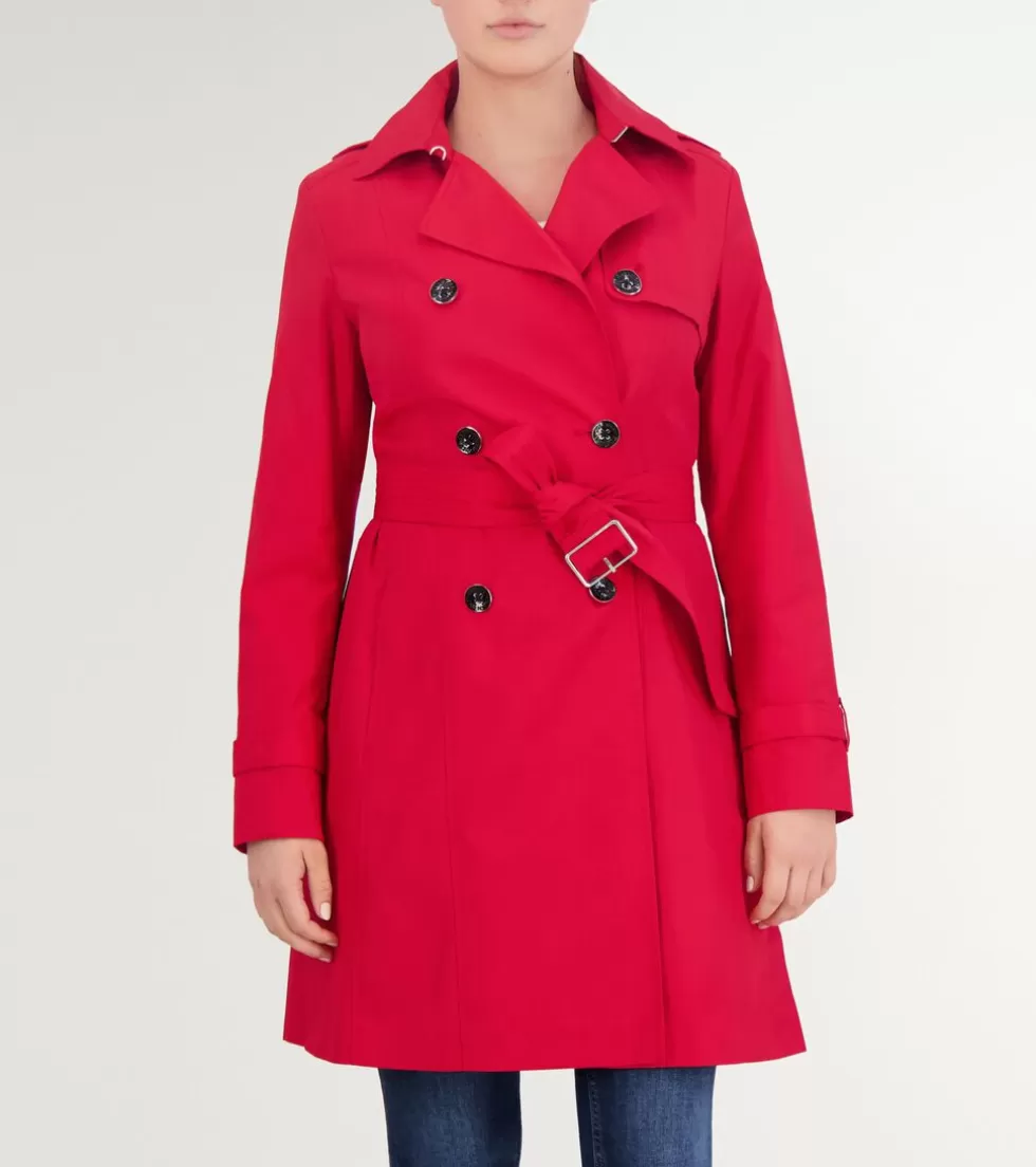 Cole Haan BLAZER & TRENCH JACKETS | JACKETS & COATS^Women's Hooded Trench Coat Red