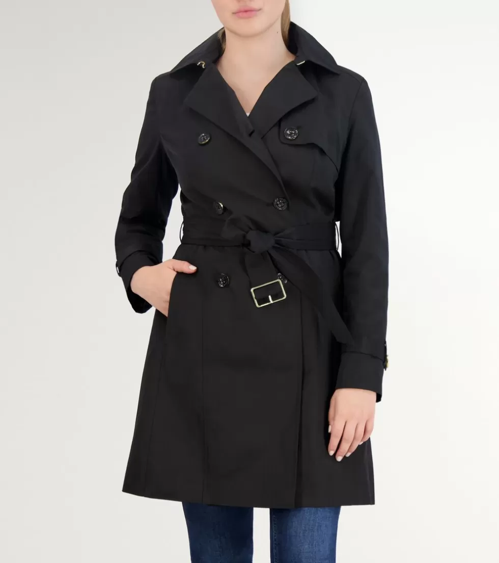 Cole Haan BLAZER & TRENCH JACKETS | JACKETS & COATS^Women's Hooded Trench Coat Black