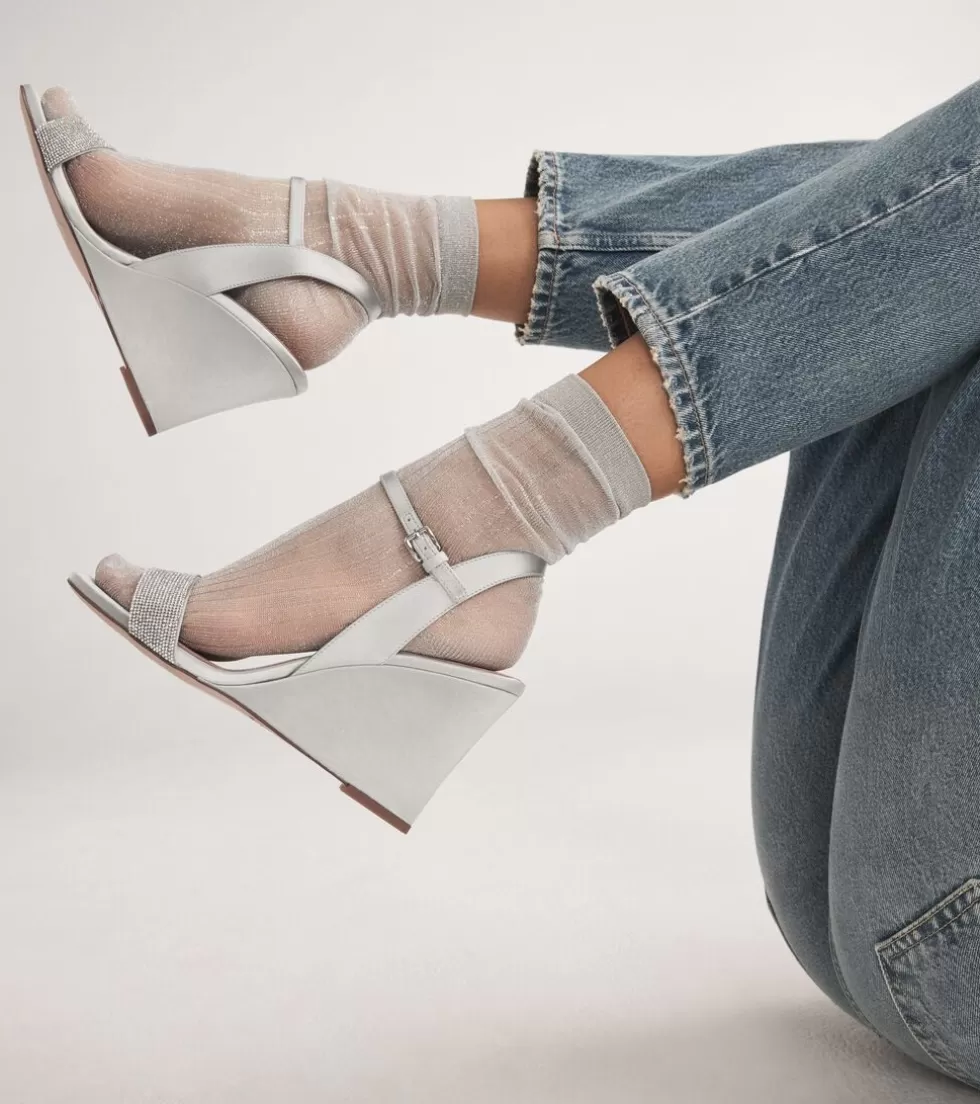 Cole Haan DRESS SHOES | SANDALS^Women's Josie Wedge Sandals AllOverCrystal-Gray