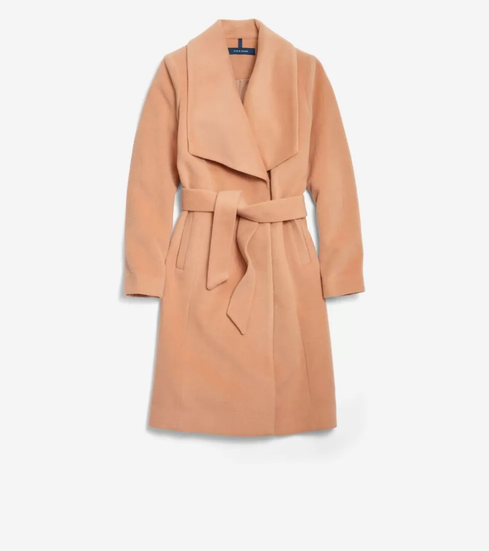 Cole Haan BLAZER & TRENCH JACKETS | JACKETS & COATS^Women's Luxe Maxi Wrap Coat Nude