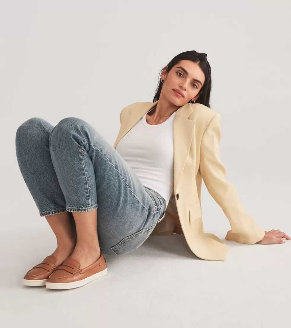 Cole Haan LOAFERS & DRIVERS^Women's Nantucket Penny Loafers PecanBrown-White