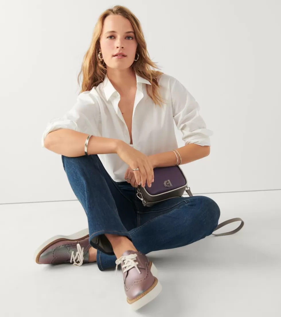 Cole Haan OXFORDS^Women's ØriginalGrand Platform Wingtip Oxfords Iridescent-Ivory