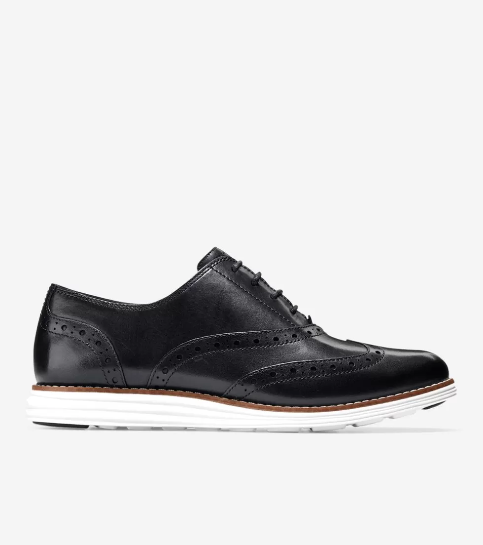 Cole Haan OXFORDS^Women's ØriginalGrand Wingtip Oxfords Black-OpticWhite