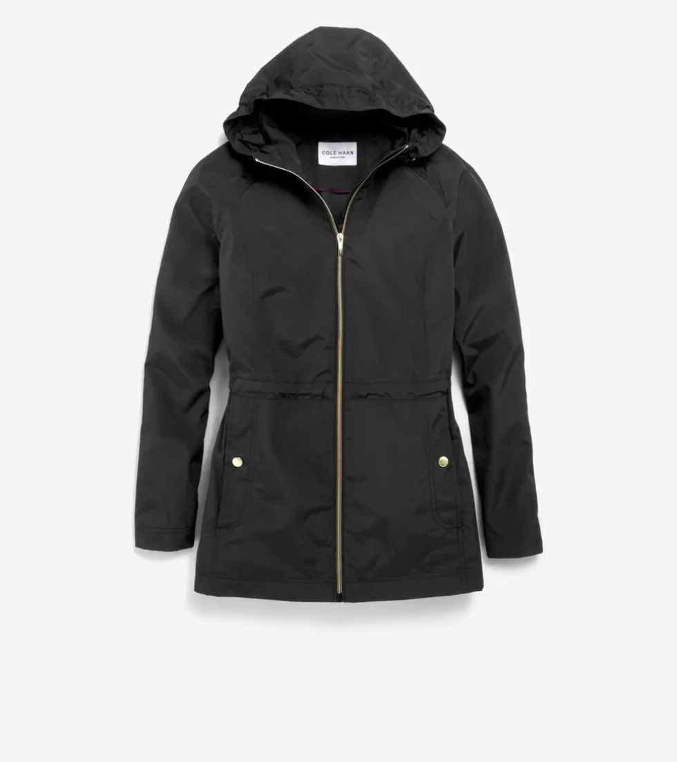 Cole Haan SOFTSHELL JACKETS | RAIN JACKETS^Women's Packable Travel Rain Anorak Black