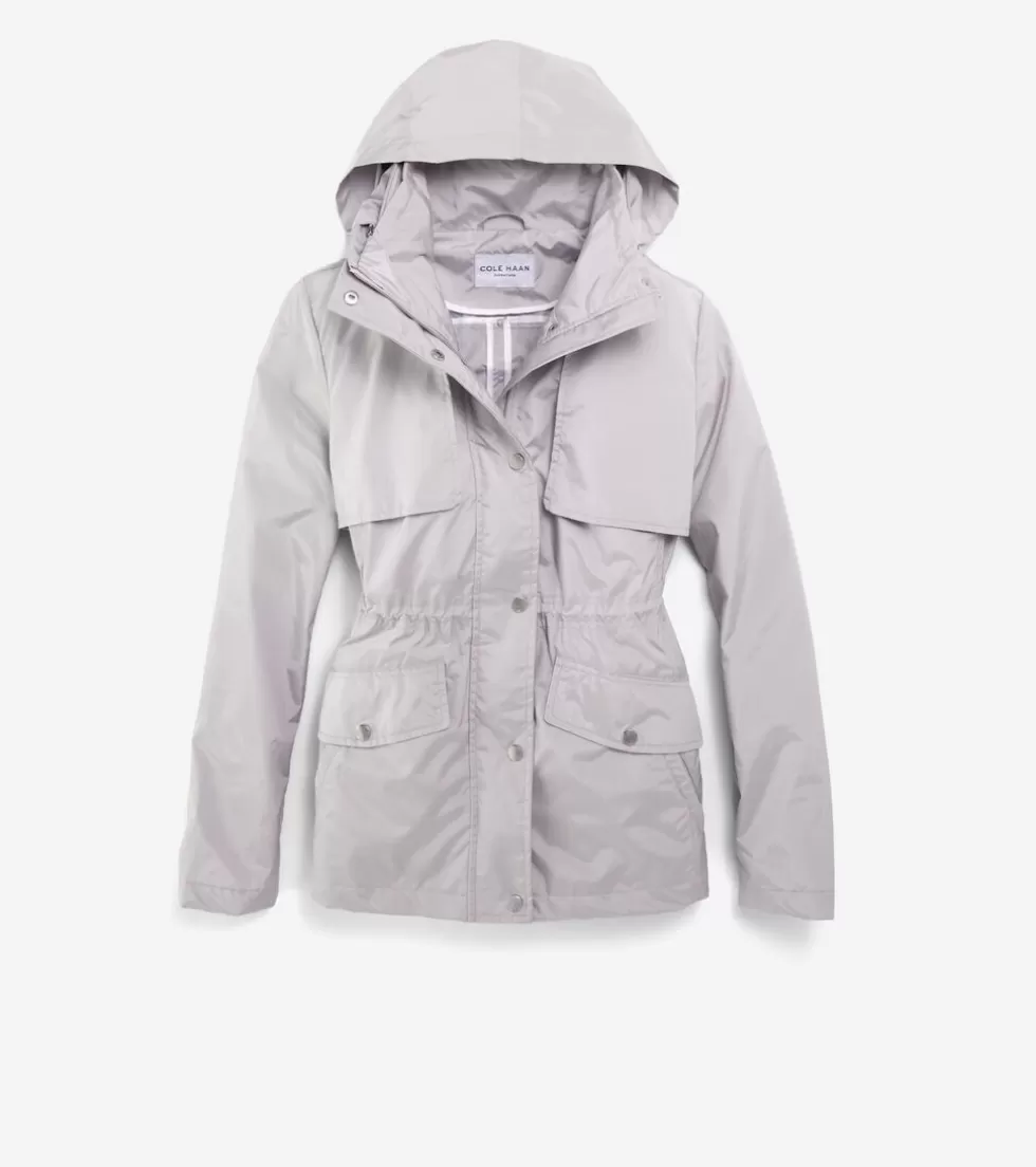 Cole Haan SOFTSHELL JACKETS | RAIN JACKETS^Women's Short Packable Rain Jacket PearlGray