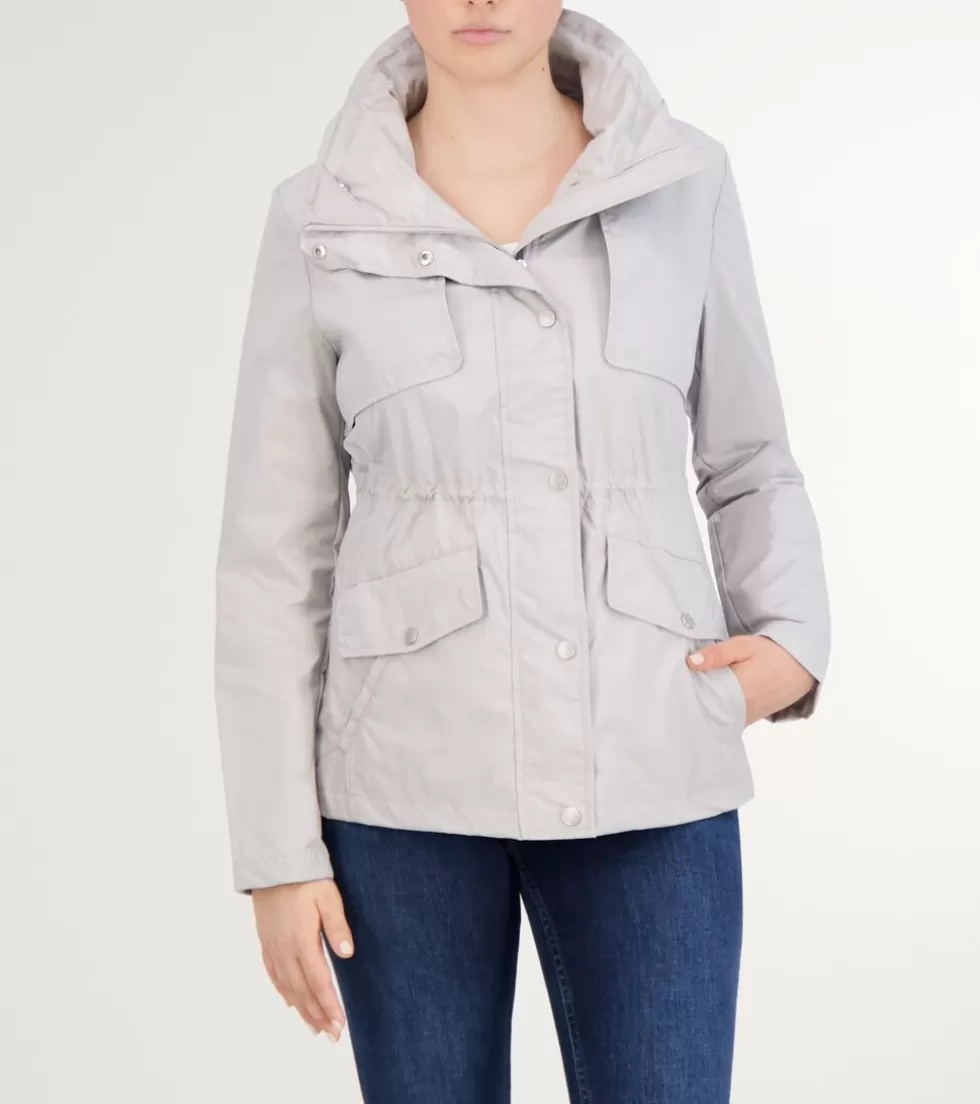 Cole Haan SOFTSHELL JACKETS | RAIN JACKETS^Women's Short Packable Rain Jacket PearlGray