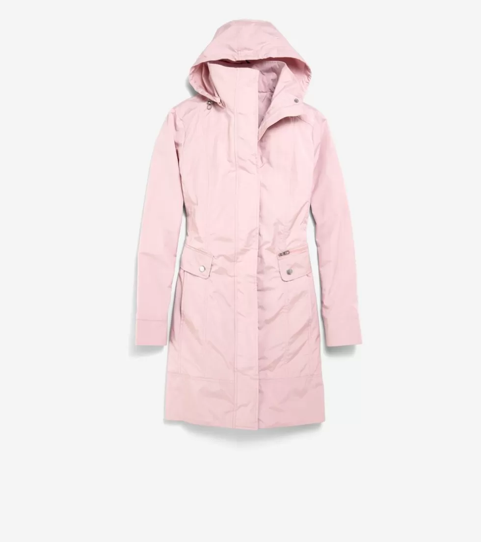 Cole Haan SOFTSHELL JACKETS | RAIN JACKETS^Women's Signature Packable Hooded Rain Jacket CanyonRose