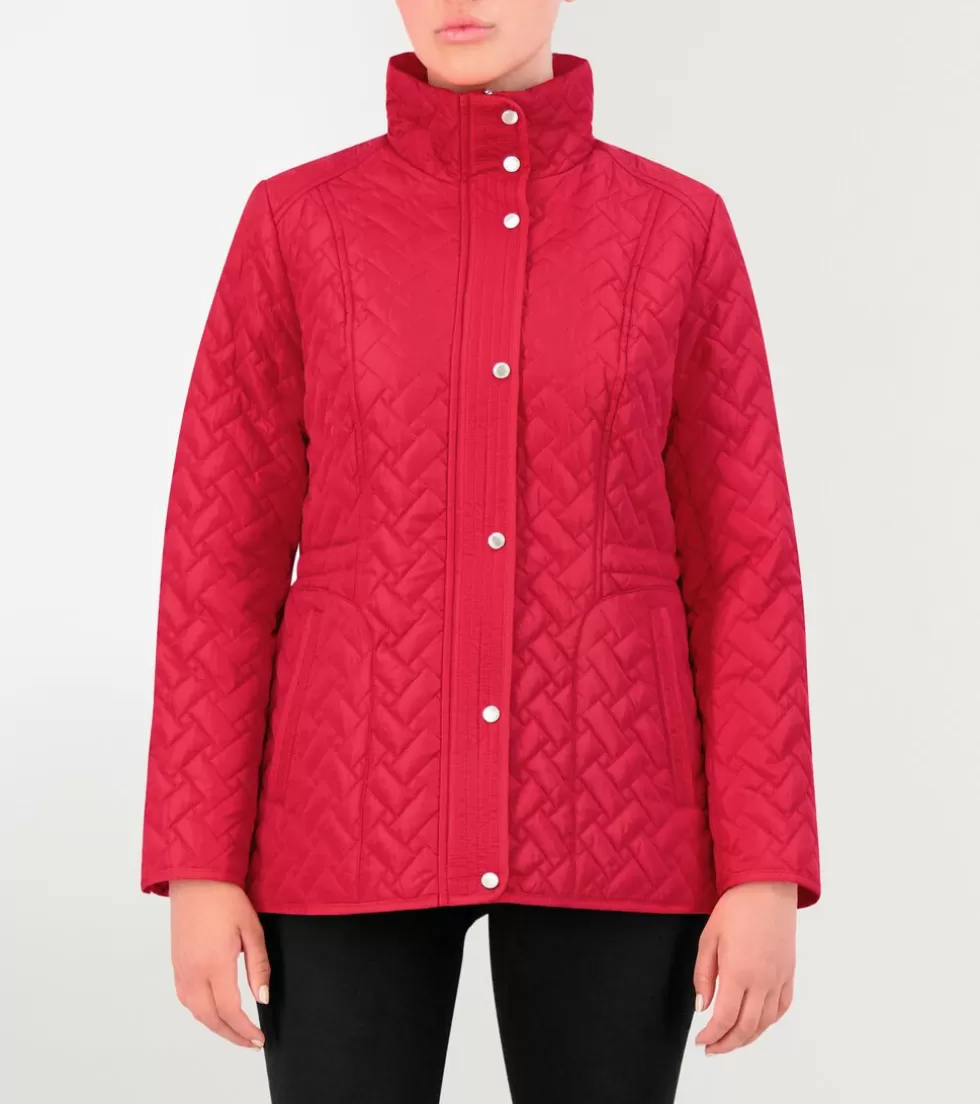Cole Haan WOOL COATS & JACKETS | SOFTSHELL JACKETS^Women's Signature Quilted Classic Jacket Red