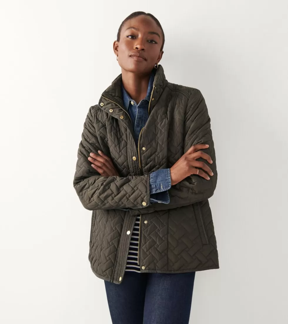 Cole Haan WOOL COATS & JACKETS | QUILTED JACKETS^Women's Signature Quilted Classic Jacket OliveGreen