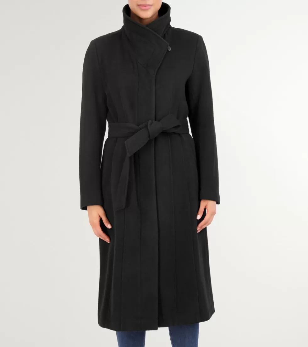 Cole Haan WOOL COATS & JACKETS | BLAZER & TRENCH JACKETS^Women's Slick Wool Long Coat Black