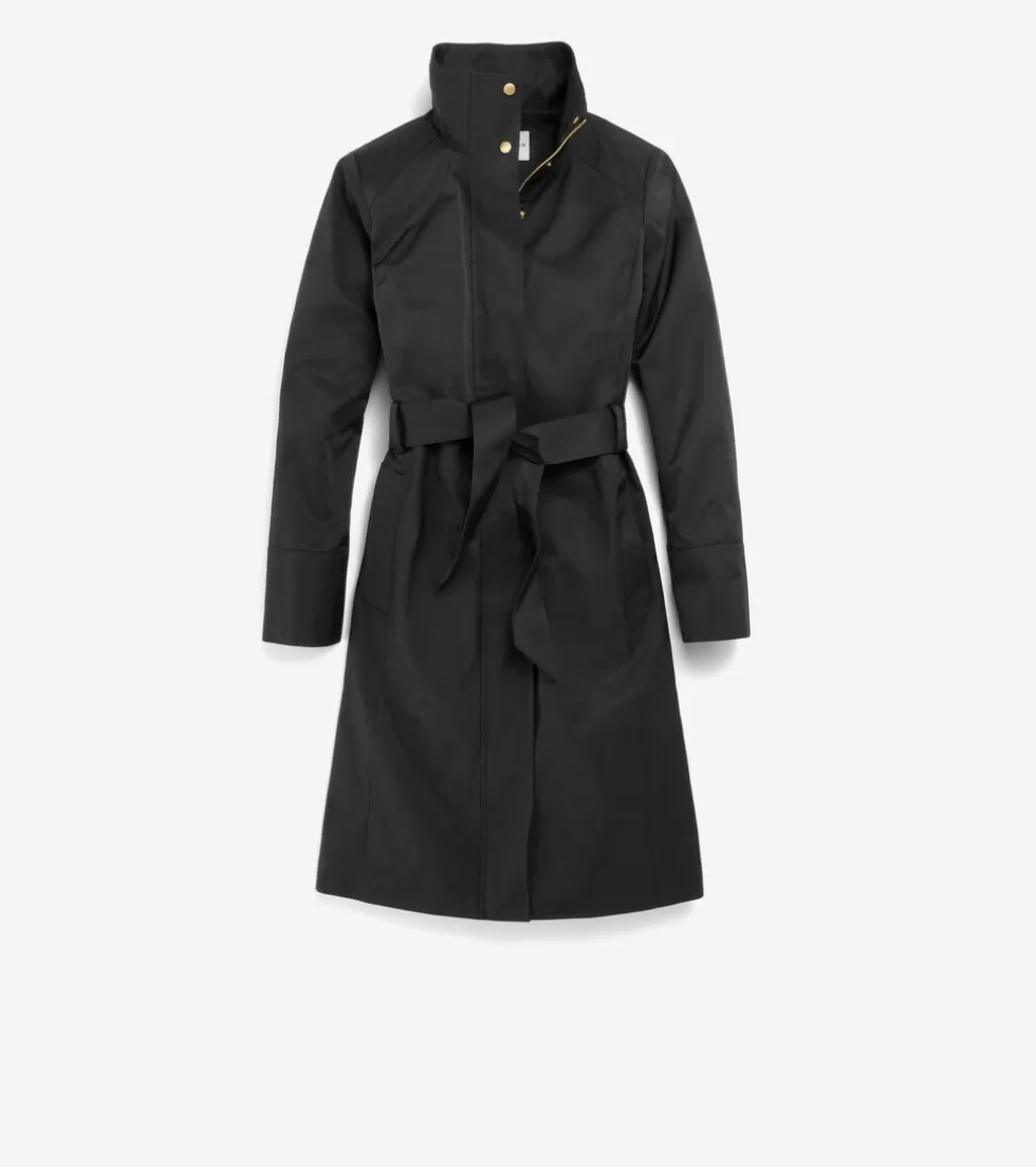 Cole Haan BLAZER & TRENCH JACKETS | JACKETS & COATS^Women's Stand Collar Rain Trench Coat Black