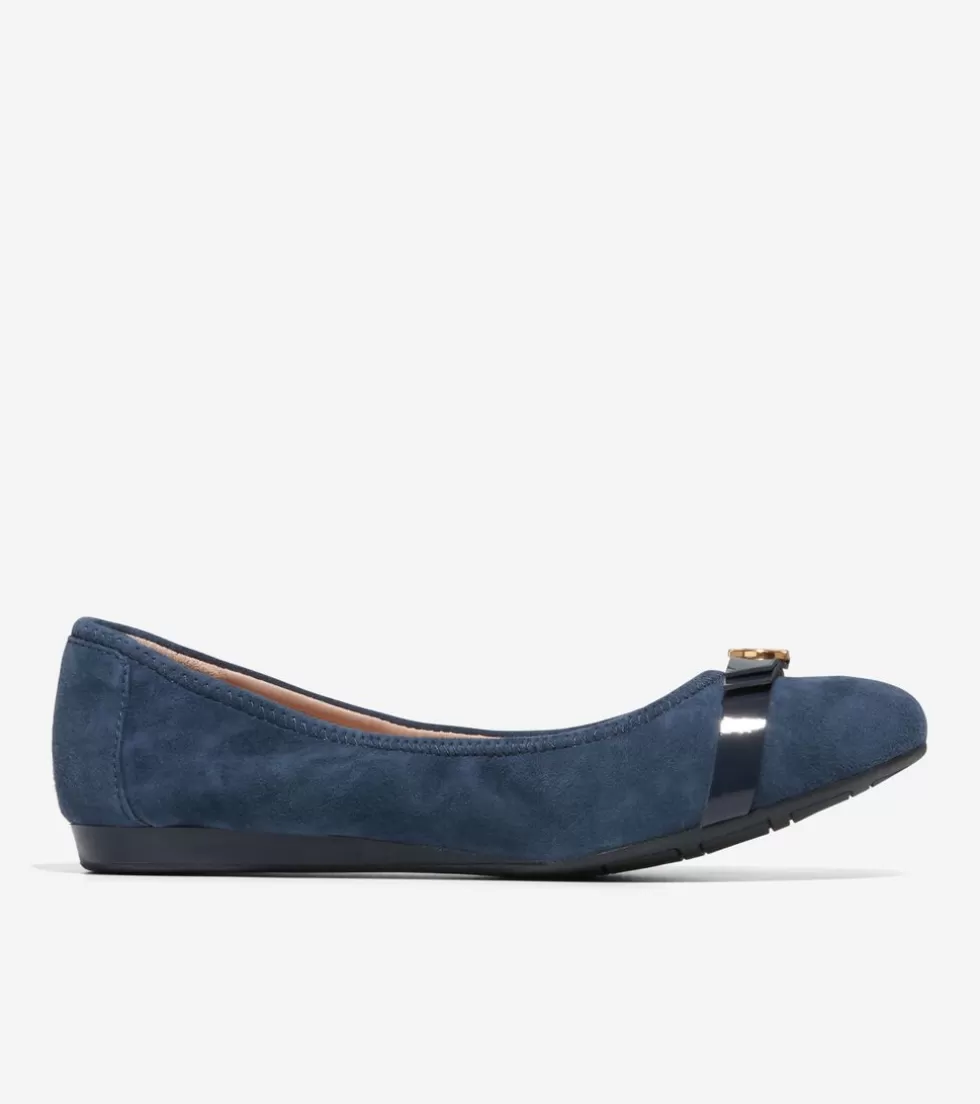 Cole Haan FLATS & SLIP-ONS^Women's Tova Bow Ballet Flats NavyBlazer